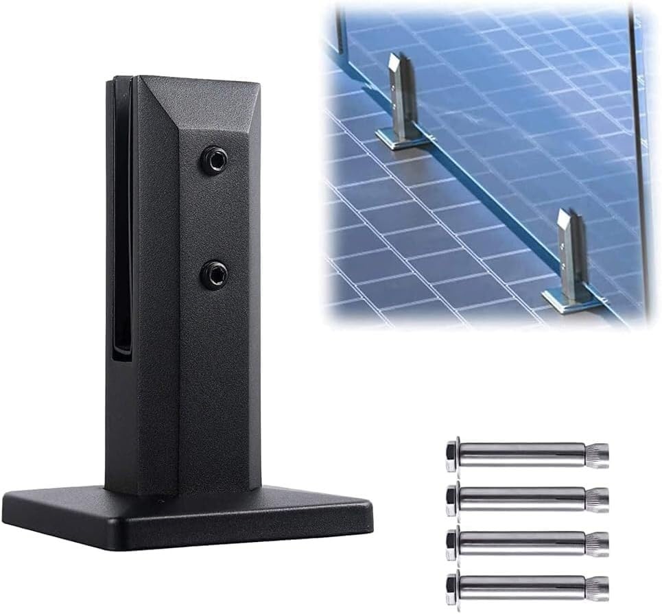 Soporte de vidrio en acero inoxidable de 16cm duradero para suelo