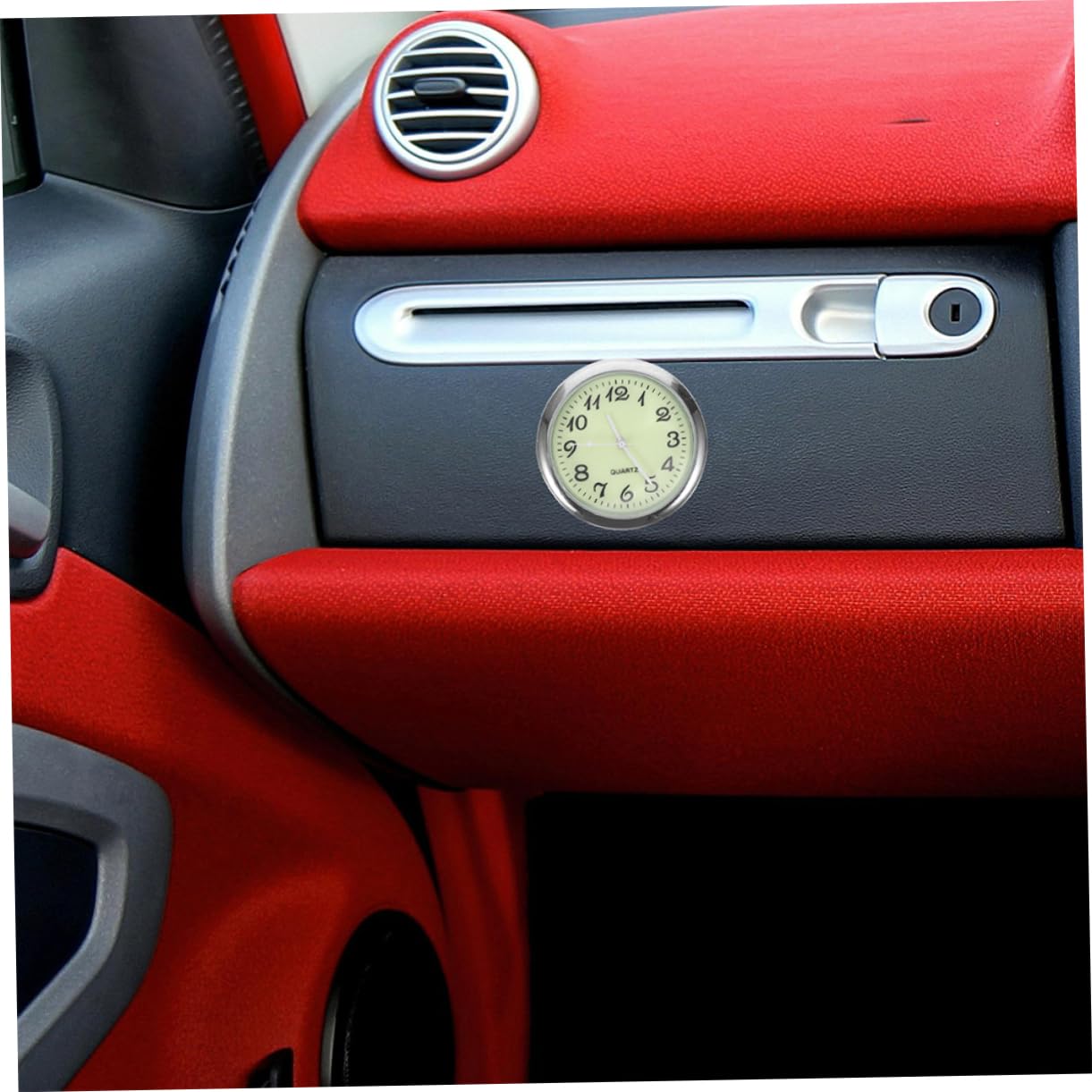Gatuida 10piezas Reloj De Coche Luminiscente Relojes De Tablero Adhesivos Accesorios Prácticos Para Automóvil Fácil Instalación y Uso Ventilación o Salpicadero