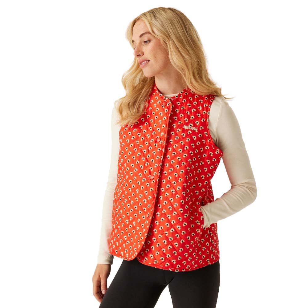 Regatta Women's Clover Red X Orla Kiely Quilted Bodywarmer