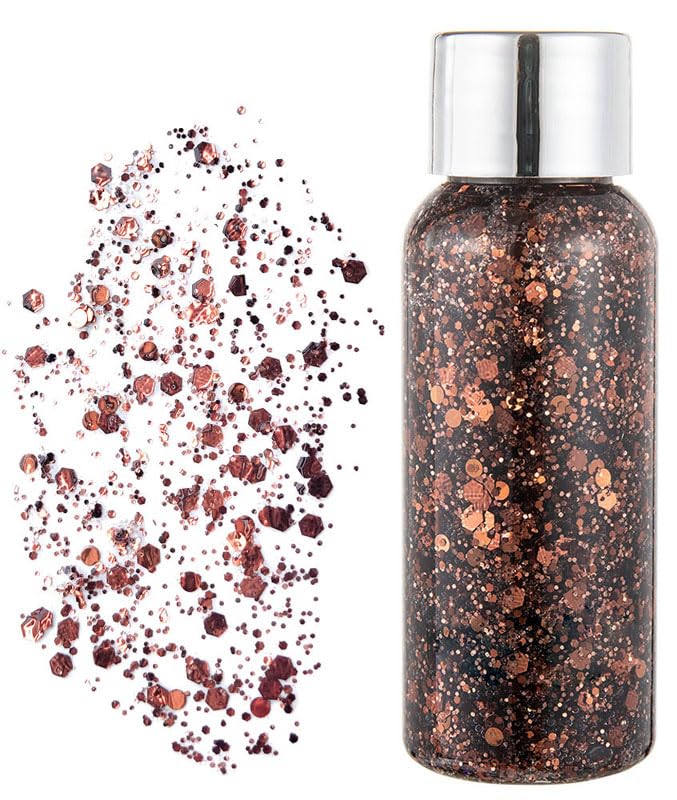 Body Glitter Gel, Face Glitter Body Glitter Liquid Eyeshadow, Face Hair Nail Glitter, Holiday Glitter Makeup (7)