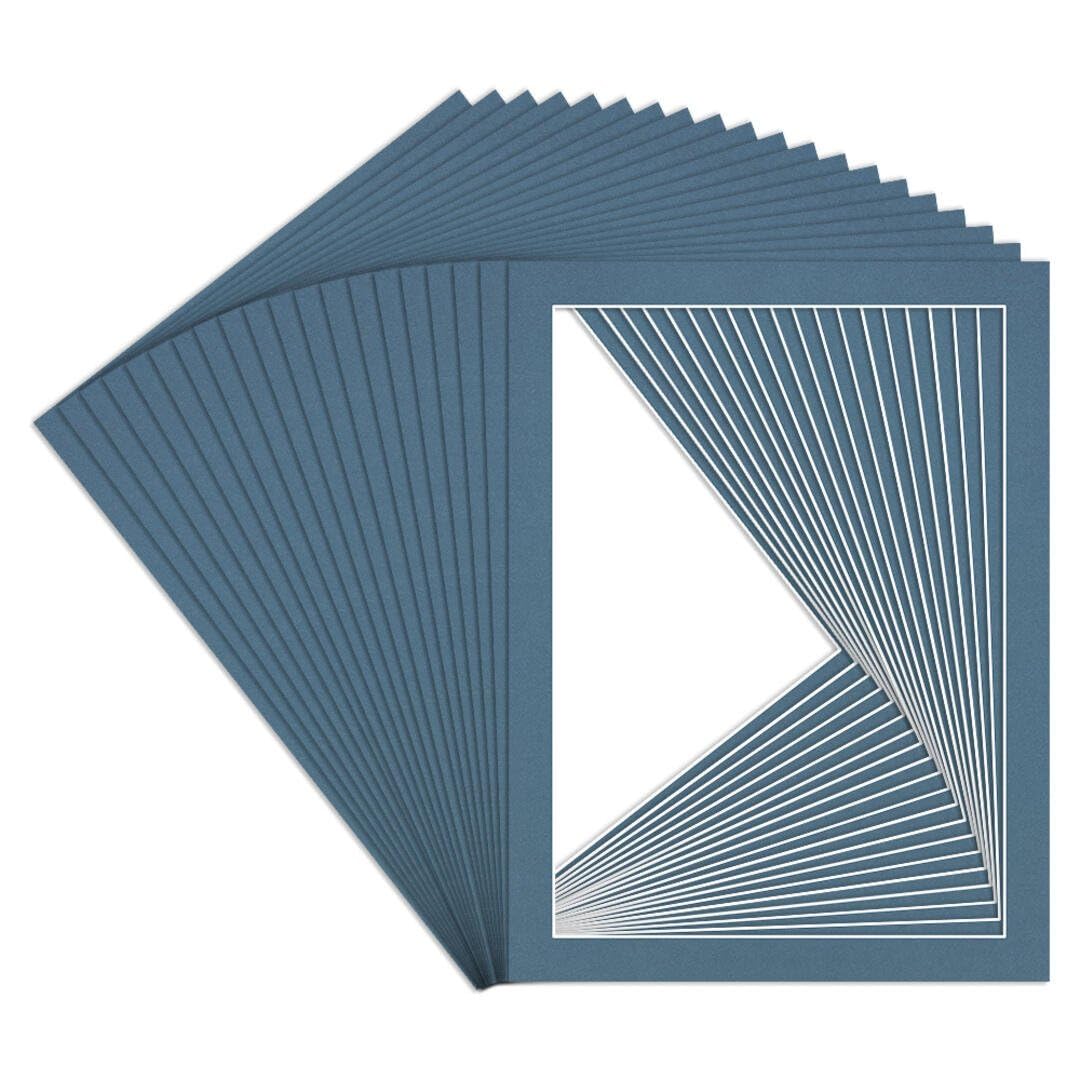Procut Global 8x6" Pompadour Picture Mounts to Fit 7x5" Aperture - Precision Cut Cardboard Photo Mount - Ideal for Frames, Prints, Artwork & Certificates - Sizes & Colours Available - 20 Pack