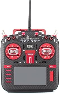 Radiomaster TX16S MKII MAX with AG01 Hall Gimbals Radio Control System ExpressLRS or Multi-Protocol 4in1 (ELRS Mode 2-Red)