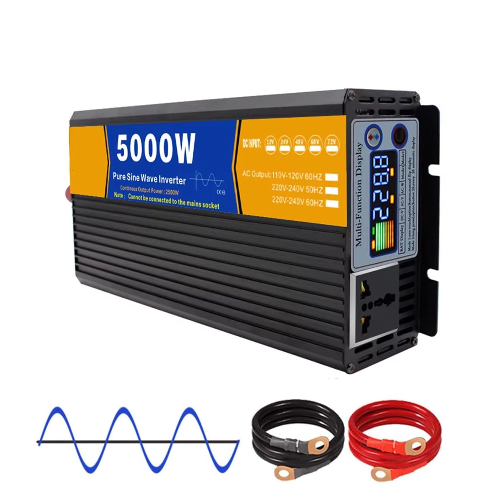 HYZHANHONG 5000 Watt Pure Sine Wave Inverter, 72V To110v