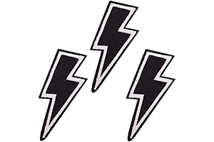 U-Sky Black Lightning Patches for Motorcycle Jackets