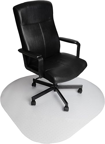 DeskU Tapete para silla de escritorio de oficina, para alfombra, triángulo redondeado, transparente, fabricado en los Estados Unidos