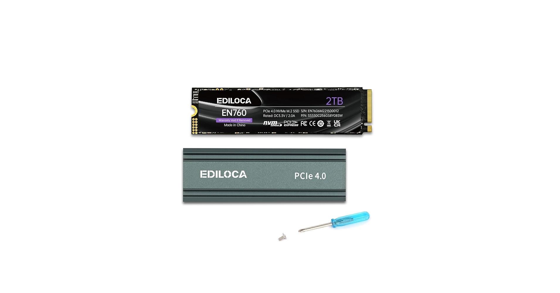 内蔵型SSD EDILOCA EN760 2TB SSD PCIe 4.0 NVMe M.2 Amazon.com: Ediloca 2TB M2 NVME SSD with Heatsink - PCIe