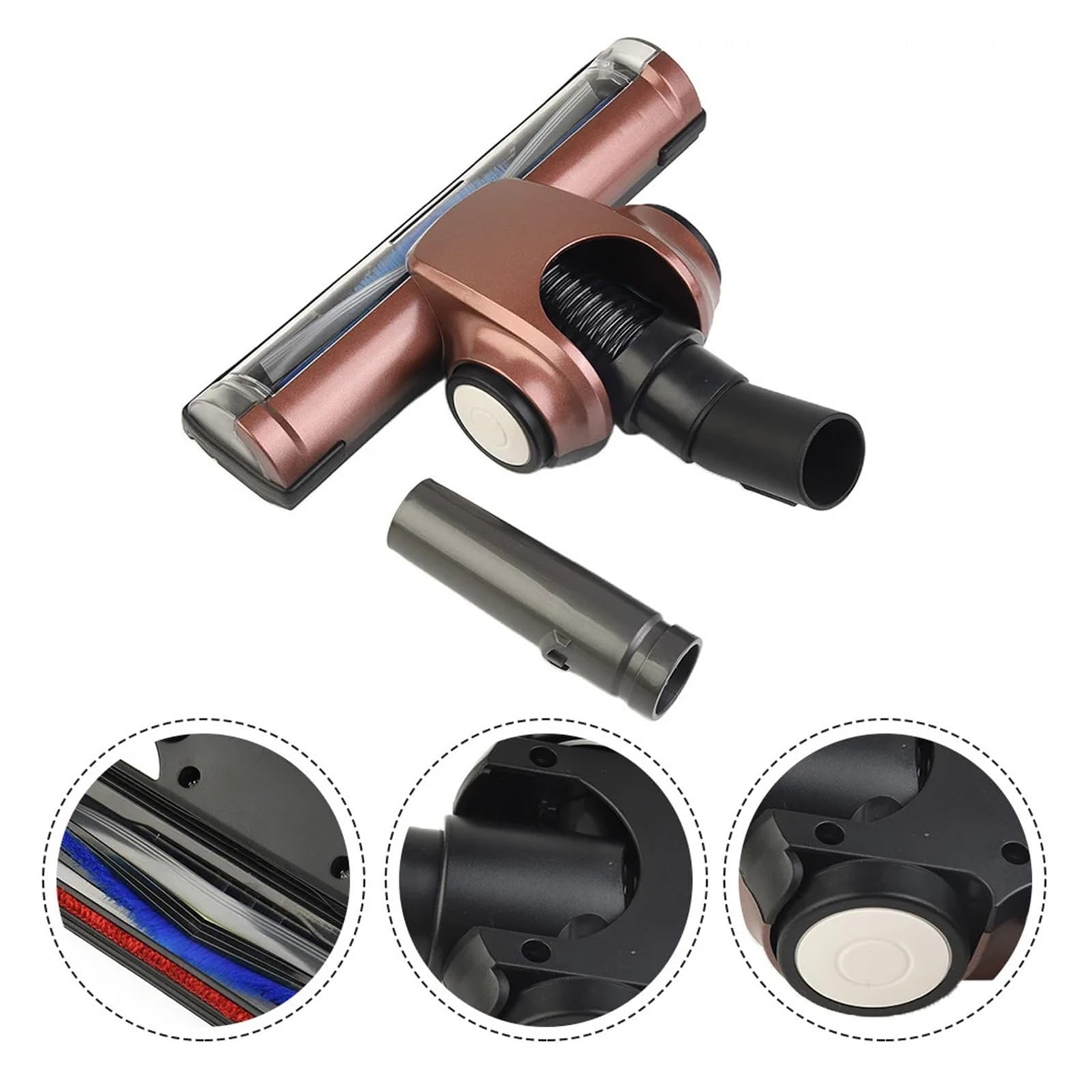 Brosse Turbo À Entraînement Pneumatique For Dépoussiérage, Tête De Nettoyeur À Main Universelle 32mm, Remplacement De Tête De Brosse D'aspirateur 1 Pièces
