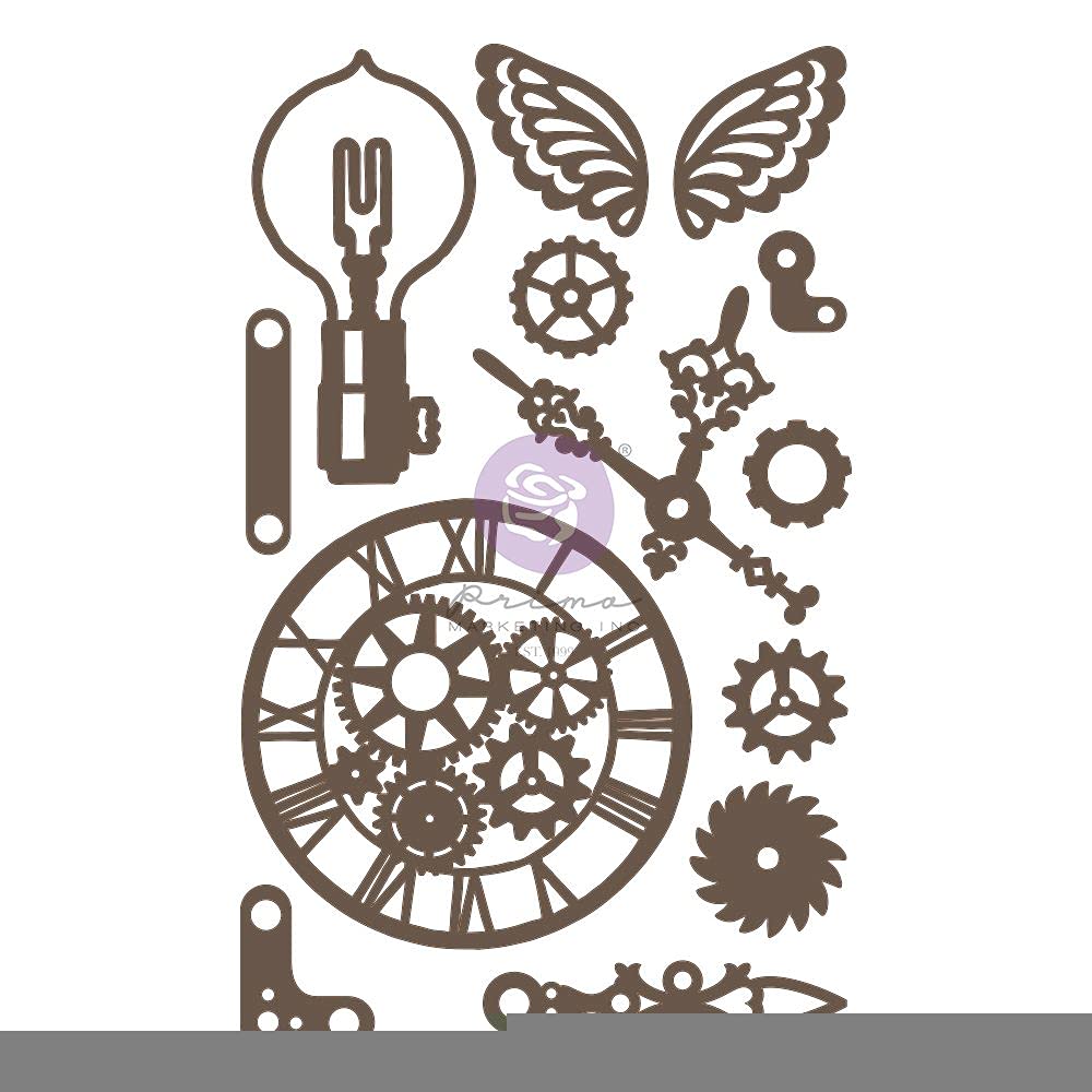 Prima MarketingPrima CHIPBOARD DCUT Beau, Beautiful Gears, 13/Pkg