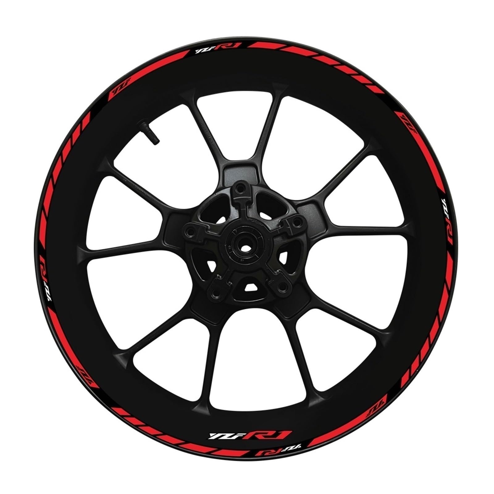 Motorcycle Thickened Edge Outer Ring Reflective Sticker Stripe Wheel Decals for Yamaha YZF R1(Color10)