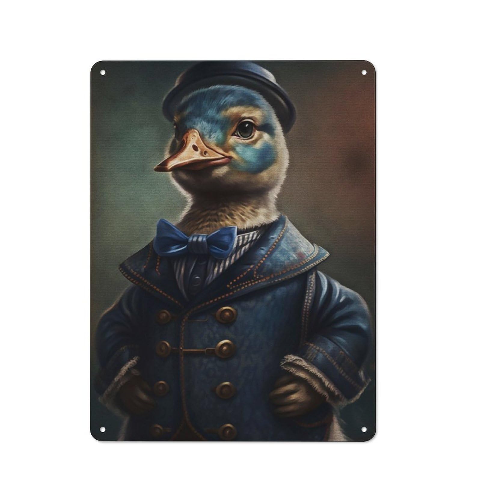 Junmoney Duck Fashion School Metal Plaque 40X30cm With For Workshop Wall, Retro Decor, For Garage, Workshop And Man Cave Decoration