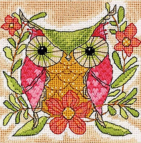 Dimensions Needlepoint Kit, Whimsical Owl Pattern, 5'' x 5''