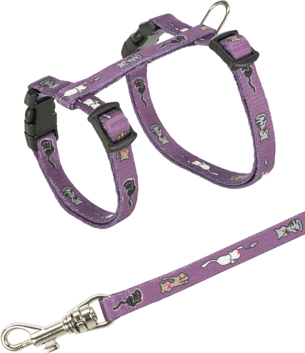 Trixie Harness and Lead Set For Kittens Sm Cats Collar (color may vary)