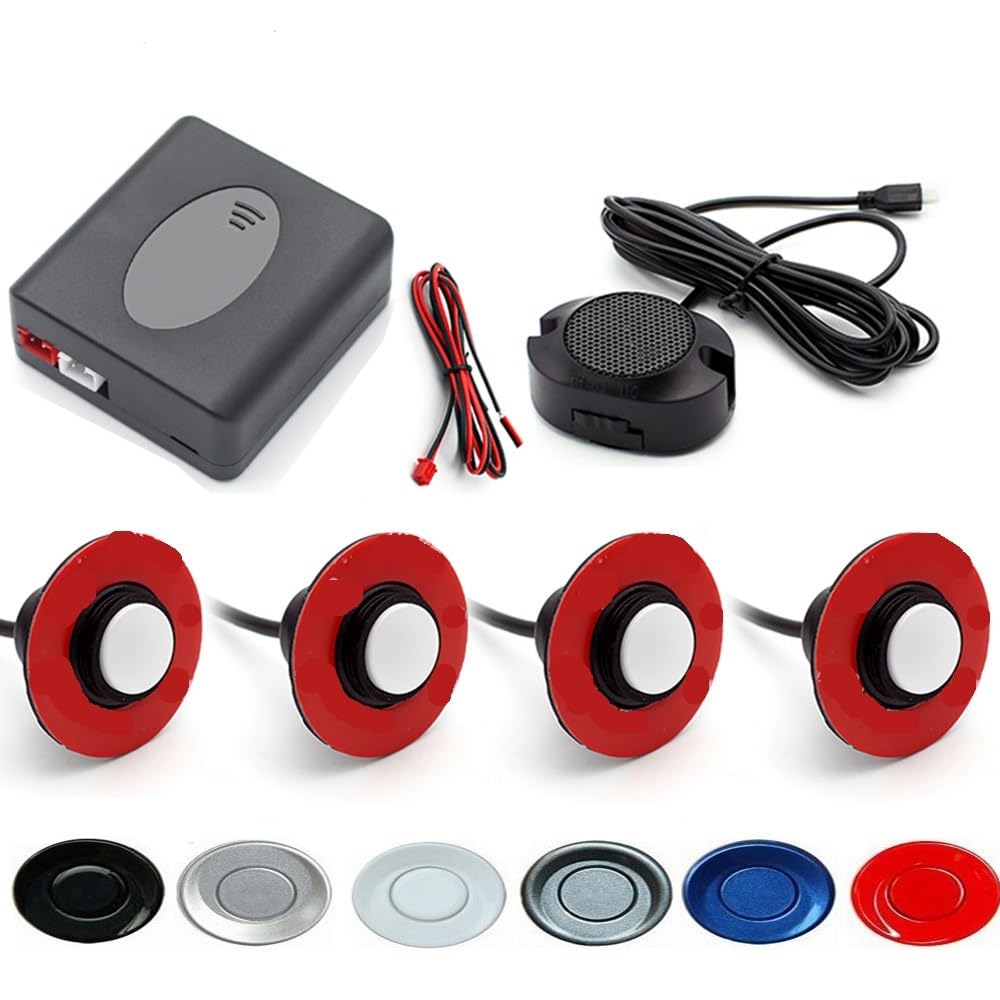 Capteur Radar recul Kit de capteurs stationnement Voiture avec 4 Buzzer 16,5 mm Radar recul indicateur d'alerte sonore