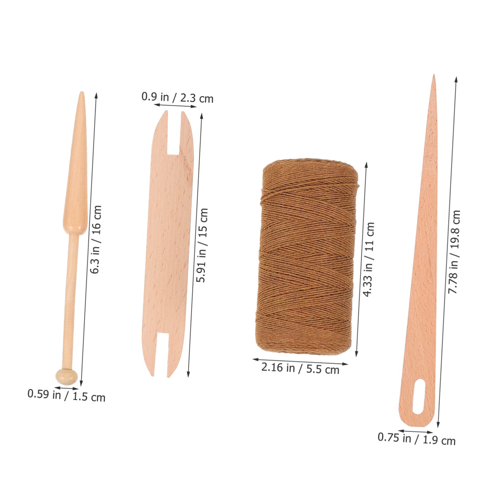 DIYEAH 3sets Strumenti Per Lavori Maglia Kit Completo Per Tessitura Mano Con Shuttle Filo Accessori Per Iniziare Lavorare Maglia Per Insegnamento e Attività Genitore-figlio