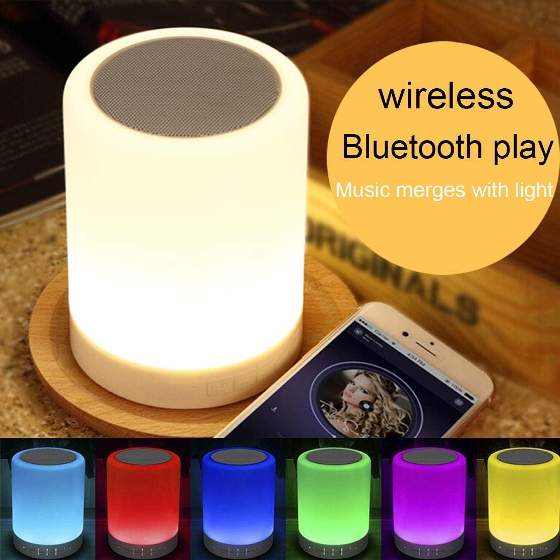 MICUN Adjustable Bluetooth Audio Night Lamp Modern Touch Control Light LED Atmosphere Table Lamp Bedroom Bedside Lighting Colour Changing Mood Light (3)