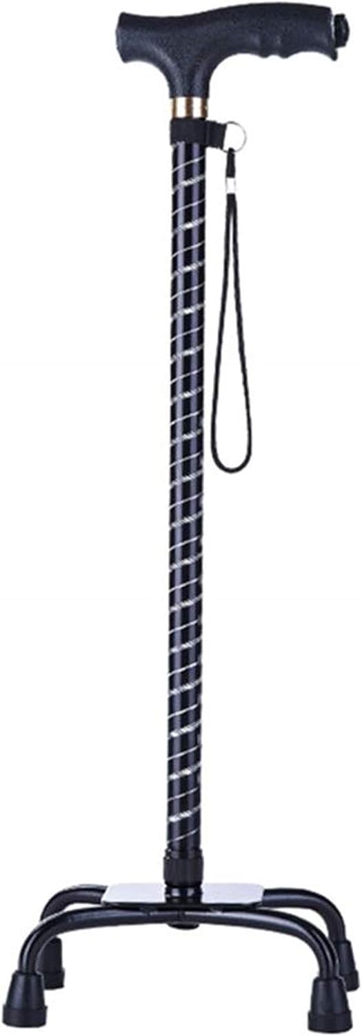 Bastones Bastón / Ruta muletas de aluminio ligero de aleación Bastones con luz LED Mango ergonómico 10 niveles de altura ajustable for personas mayores en hombres o mujeres discapacitados bastón con 4