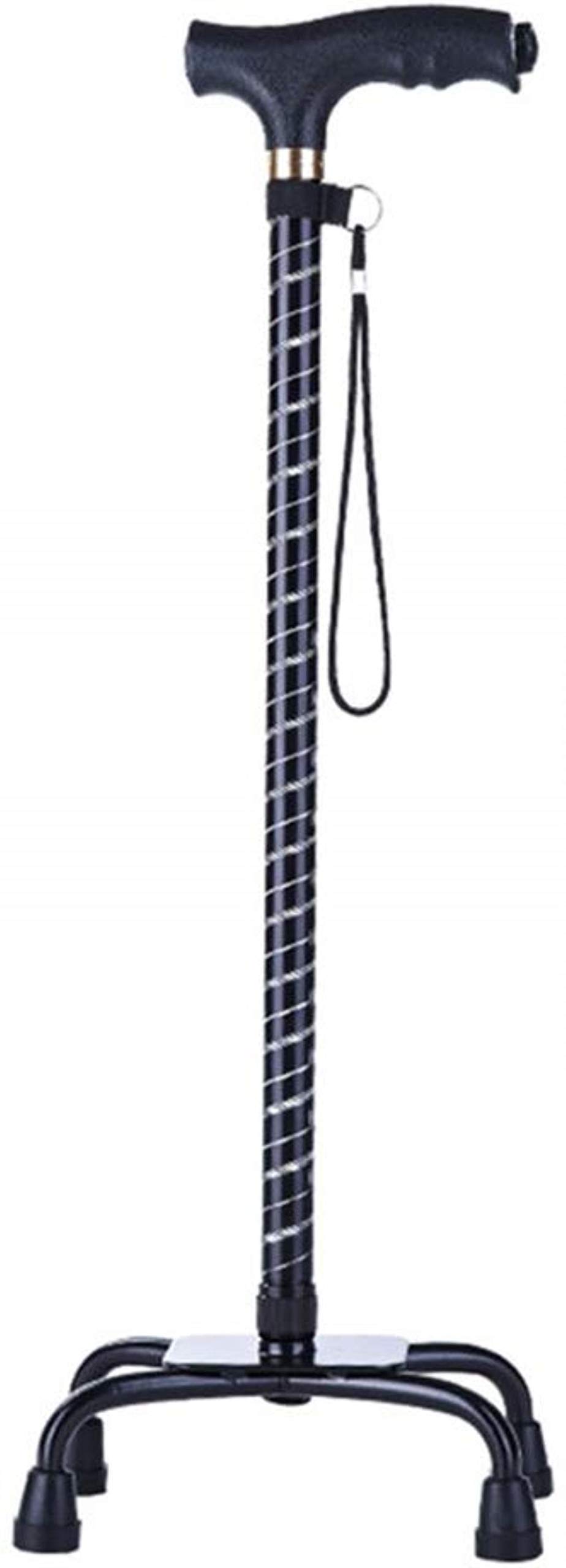laska, Kule ortopedyczne, lekkie, aluminiowe, ze światłem LED, ergonomiczny uchwyt, 10 poziomów regulacji wysokości, dla starszych mężczyzn i kobiet, laska osób niepełnosprawnych
