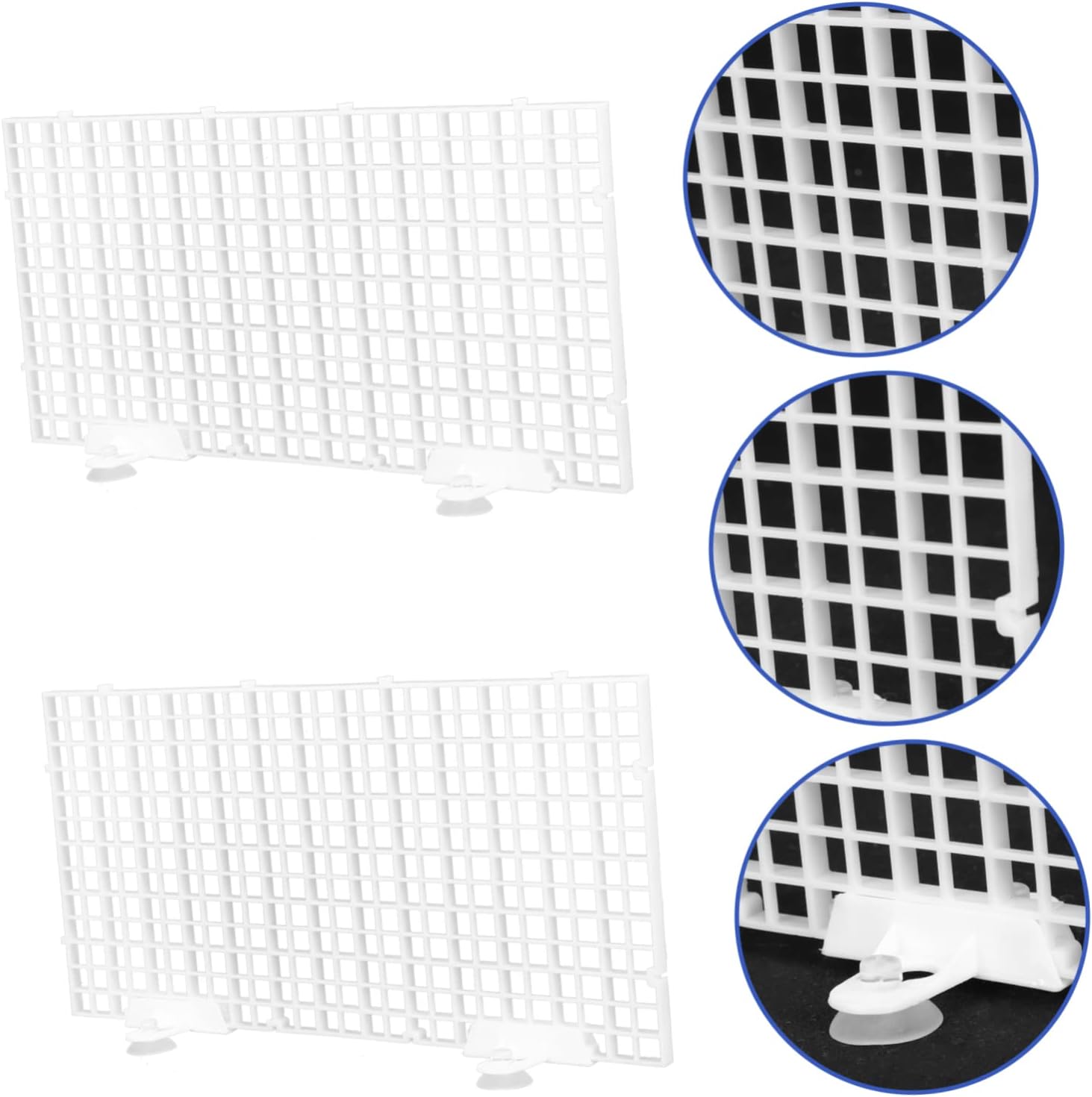 1set Fish Tank Divider Semi-Transparent Isolation Grid Panels Cups for Aquatic Separation and Bottom Filtration Easy Installation for Freshwater Aquariums
