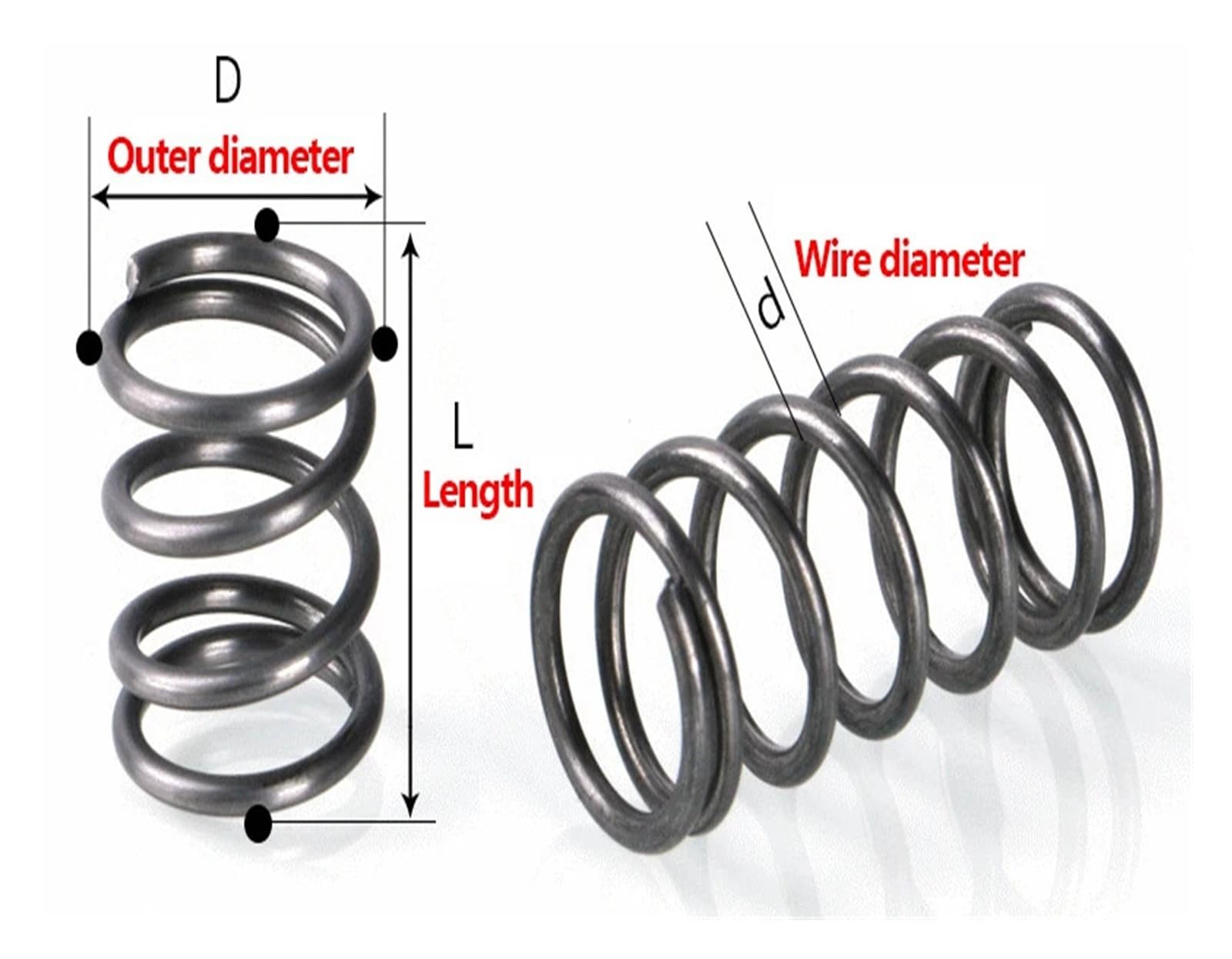 Molla A Pressione 304 Acciaio Inox Stampa Piccole Molle Filo - Foto 4