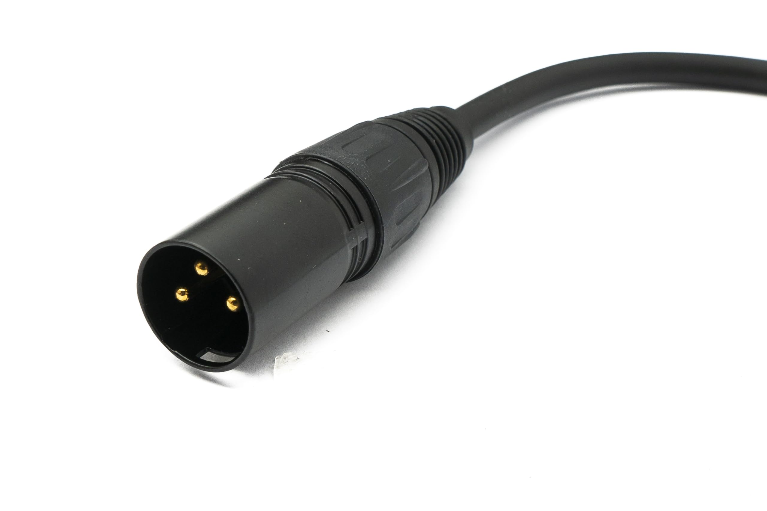 System-S Kabel audio XLR 30 cm 3-biegunowy wtyczka do gniazda adapter w kolorze czarnym