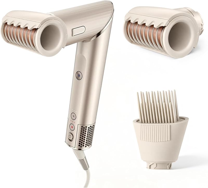 FrizzFighter Finishing Tool, Wide Tooth Comb for Shark FlexStyle (Model XSKHD4WTCA) - Styling Attachment for Curly and Coily Hair, in Stone