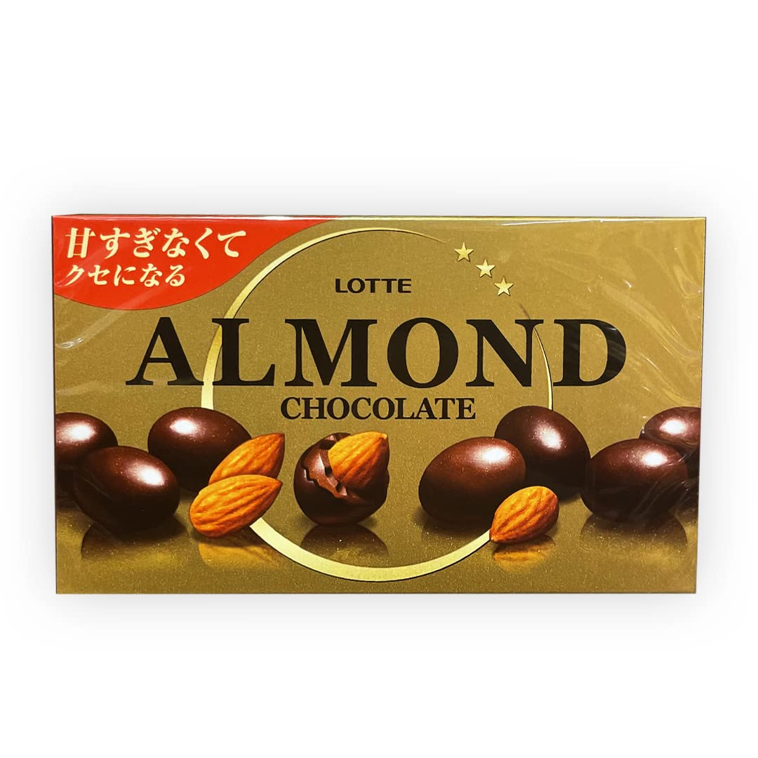Lotte Almond Chocolate (3.02oz). Premium almond chocolate from Lotte. (TCS-14 R-2) - Pack of 3