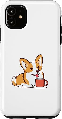 Funda para iPhone 11 Corgis & Coffee