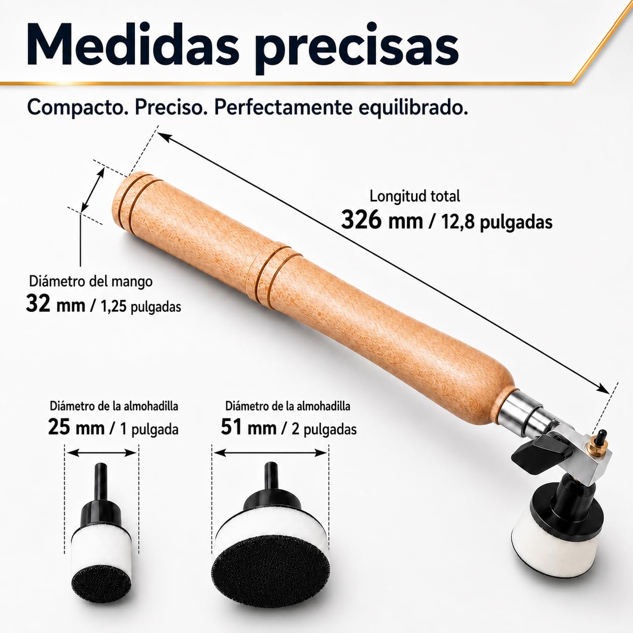 Kit de Lijadora de Cuenco de Mano, Herramientas de Lijado para Torno de Madera con Mango Largo y Cabezal Orientable, 25/51 mm Almohadillas, 50 Discos de Lijado de Grano 60-320, para Cuencos y Platos