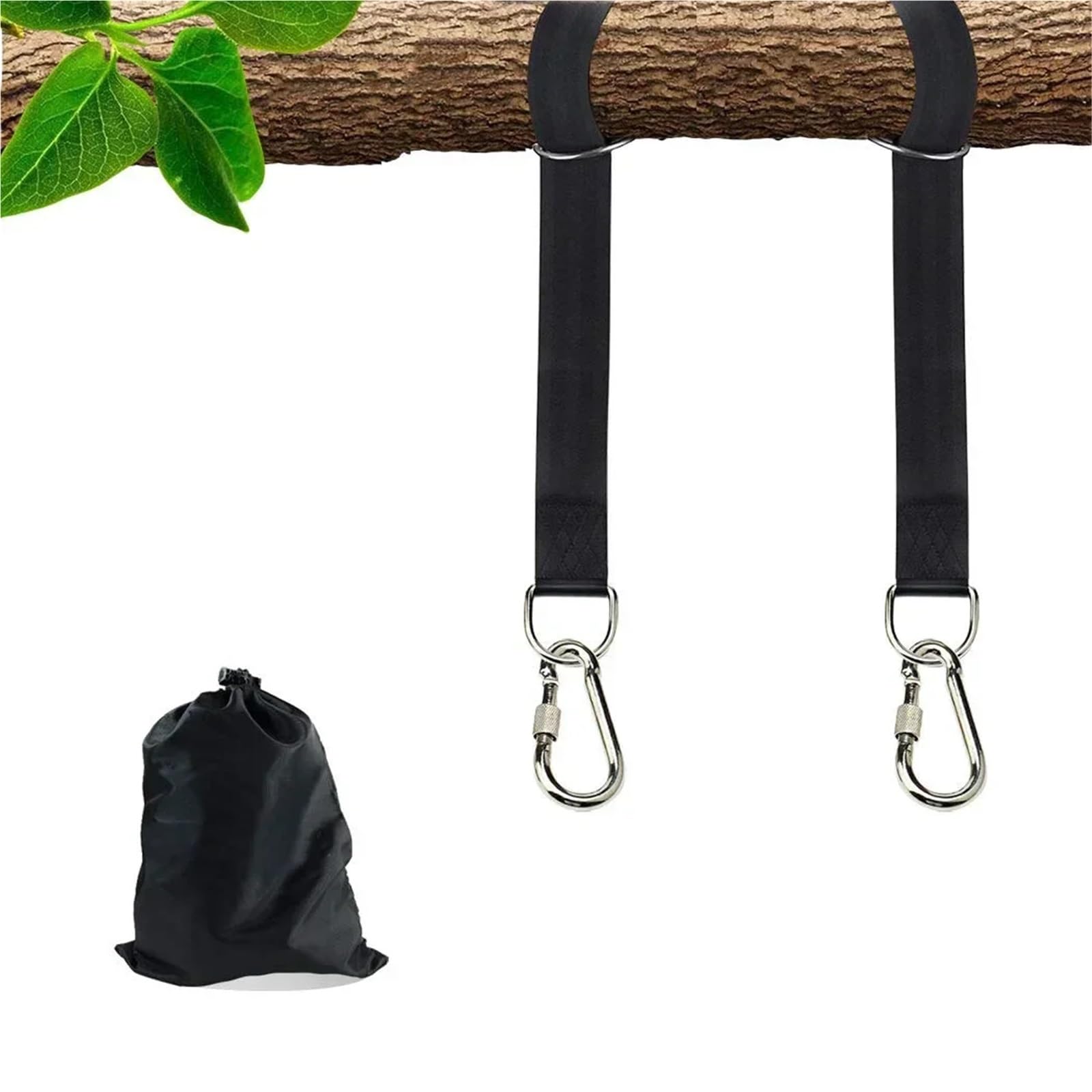 2 pz 2000lb Heavy Duty Gancio Anello Appeso Cintura Albero Altalena Cinghie di Collegamento for Amaca Sacco da Boxe Barra Orizzontale per Altalena(150cm)