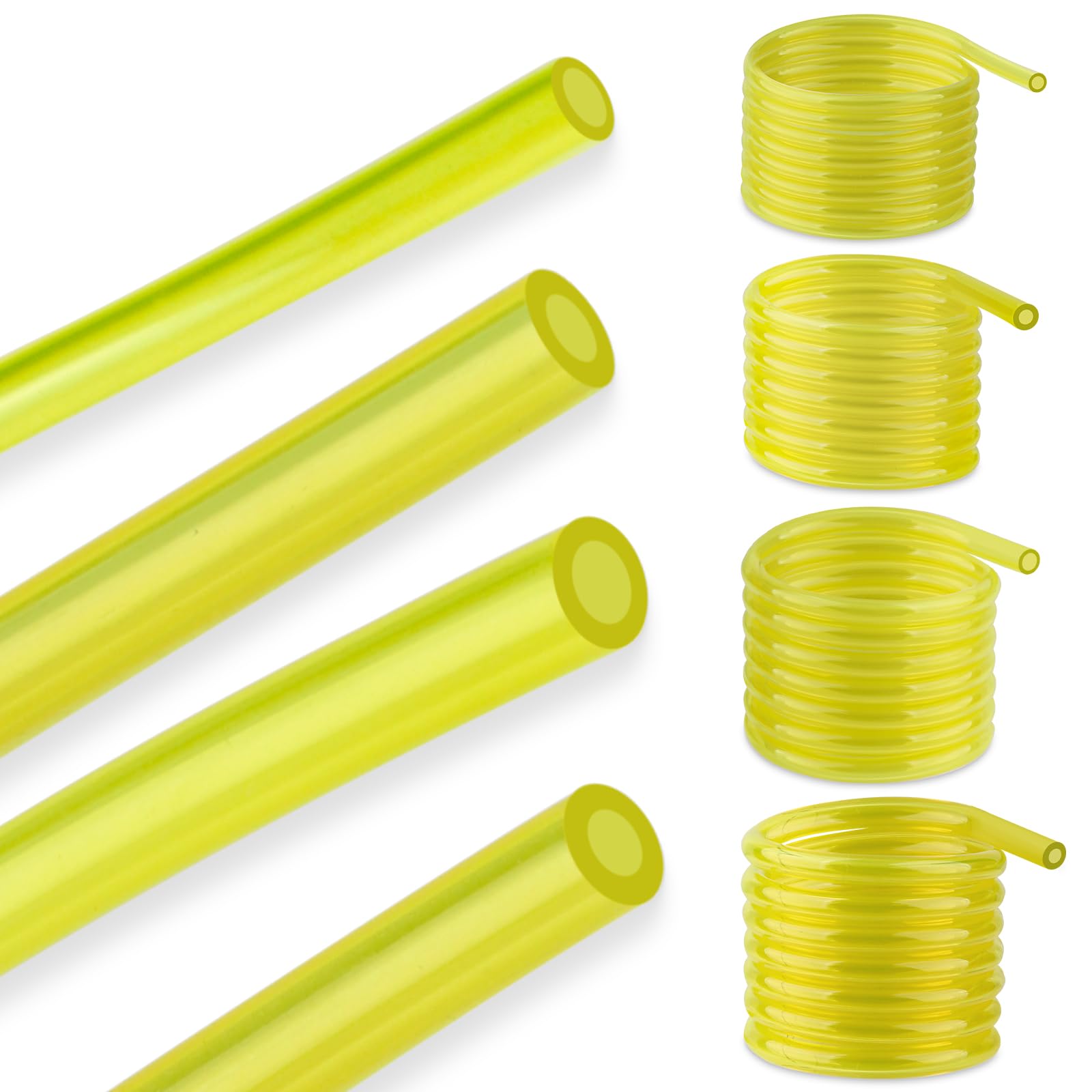 （ 4 Size, 4 Feet/each) Fuel Line Fuel Hose for Husqvarna Craftsman Poulan Stihl Ryobi Troy Bilt Weed eater Trimmer Chainsaw Blower Small Engine Fuel Line Tube