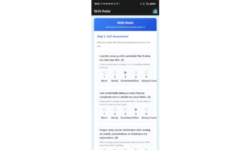 Assess your soft skills in 5 minutes. Get a radar chart, gap analysis, and best-fit job roles — instantly. – vue 4
