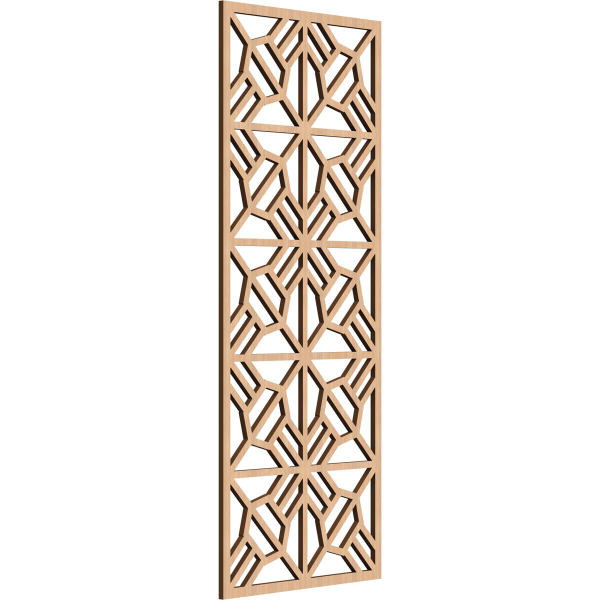 Auburn Decorative Pierced Fretwork Wood Wall Panels, 17 3/8"W x 44 3/8"H x 3/8"T, Hickory