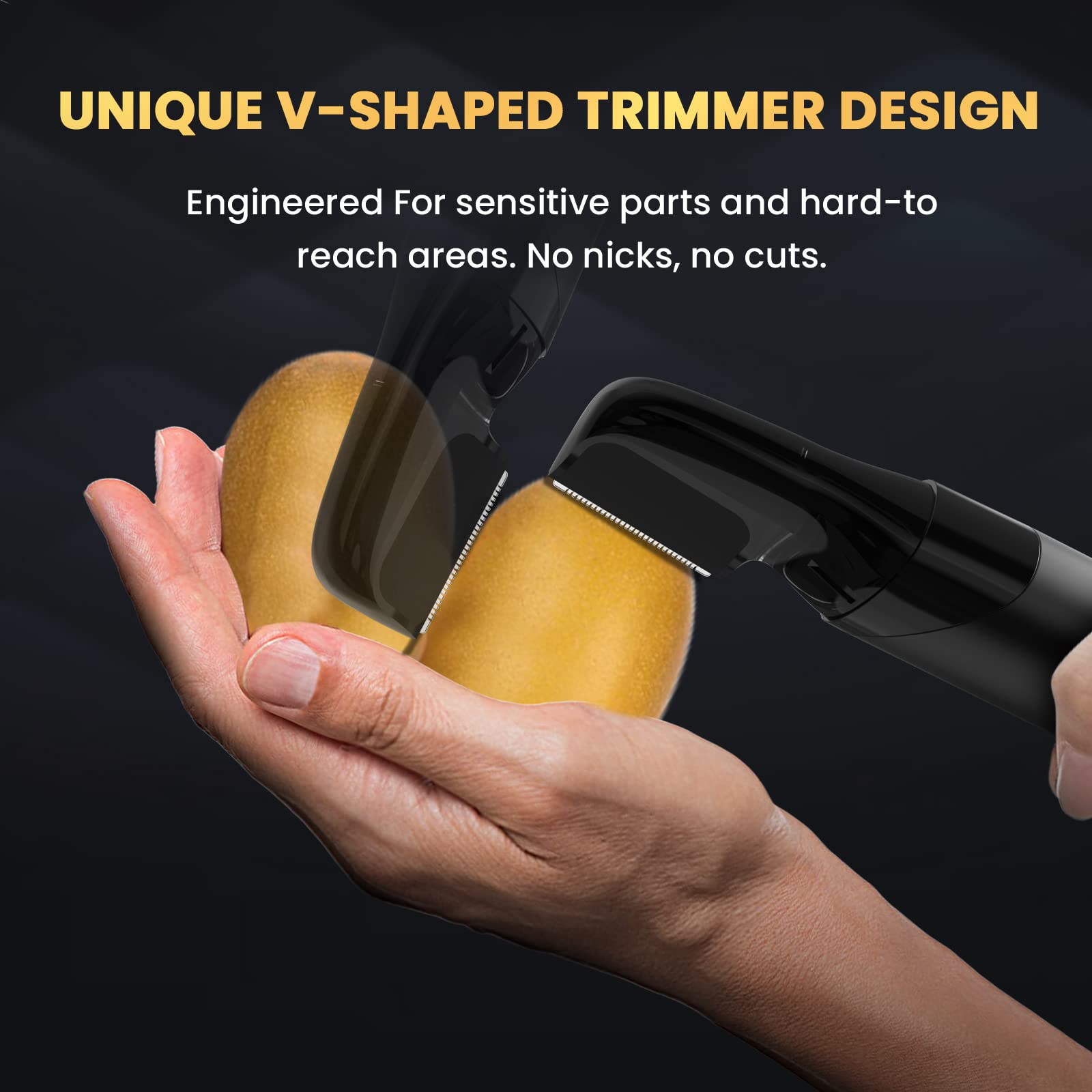COSYLIFE - Trimmer per il corpo da uomo, include 2 testine di cambio rapido, rasoi elettrici per il corpo