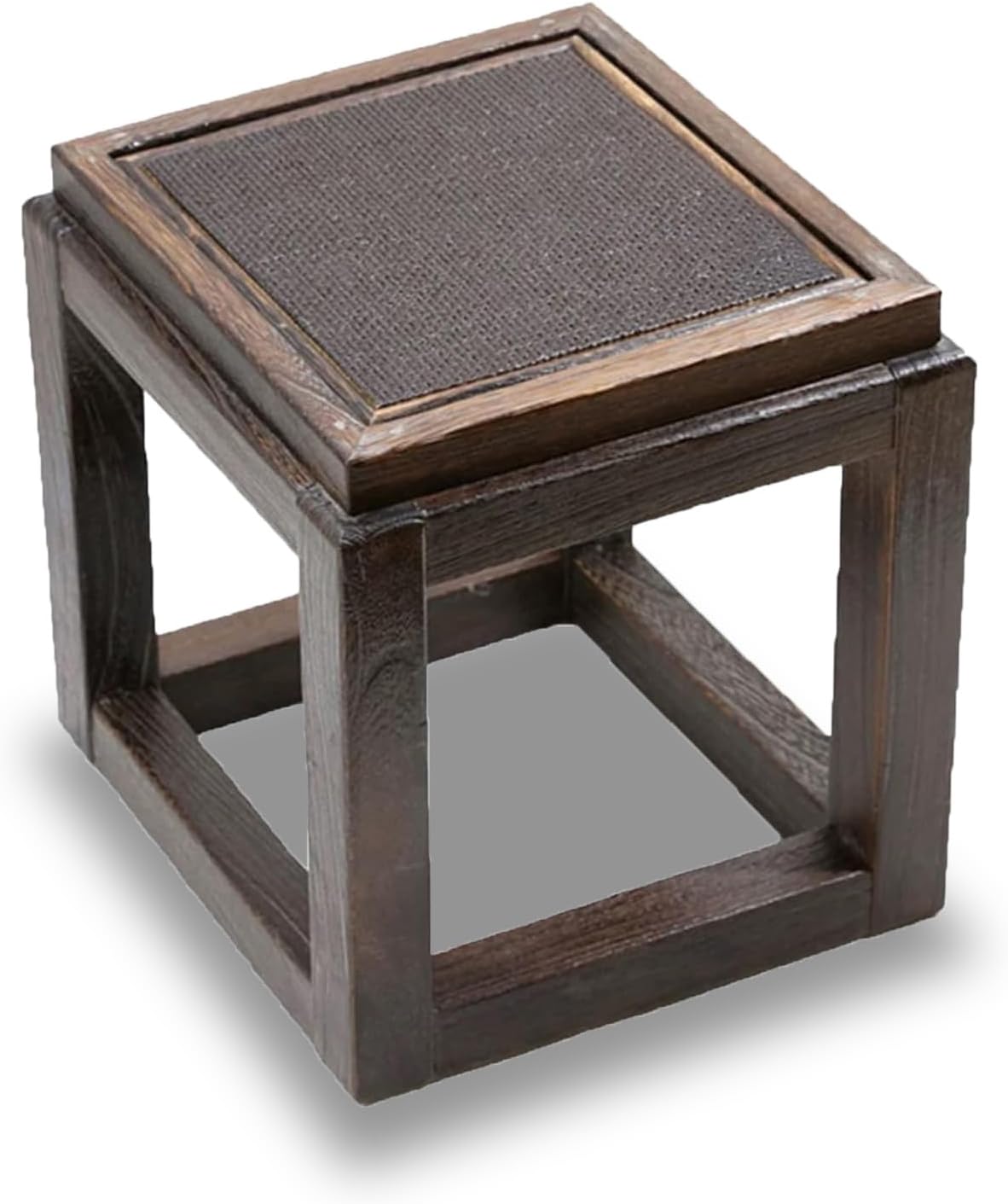 12.6-Inch Wooden Step Stool, Small Short Shoe Changing Stool, Wooden Plant Stool, Wood Plant Stand, Indoor Short Footstool for Living Room, Kitchen, Bathroom (12.6‘’)