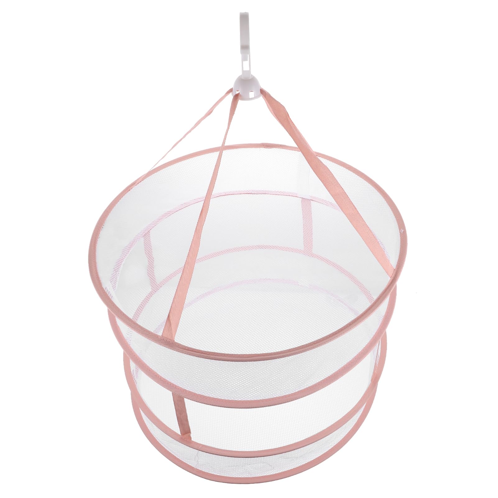 KOMBIUDA 1pc Folding Clothes Drying Basket Dual-layer Design for Efficient Air Drying Lightweight Mesh Construction for Use Versatile Laundry Tool