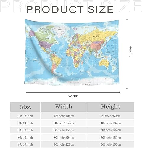 Miniatura 6 de MOUNDHONG Tapiz de mapa del mundo para colgar en la pared, tapiz de arte retro para pared, tapices de pared grandes para dormitorio, dormitorio