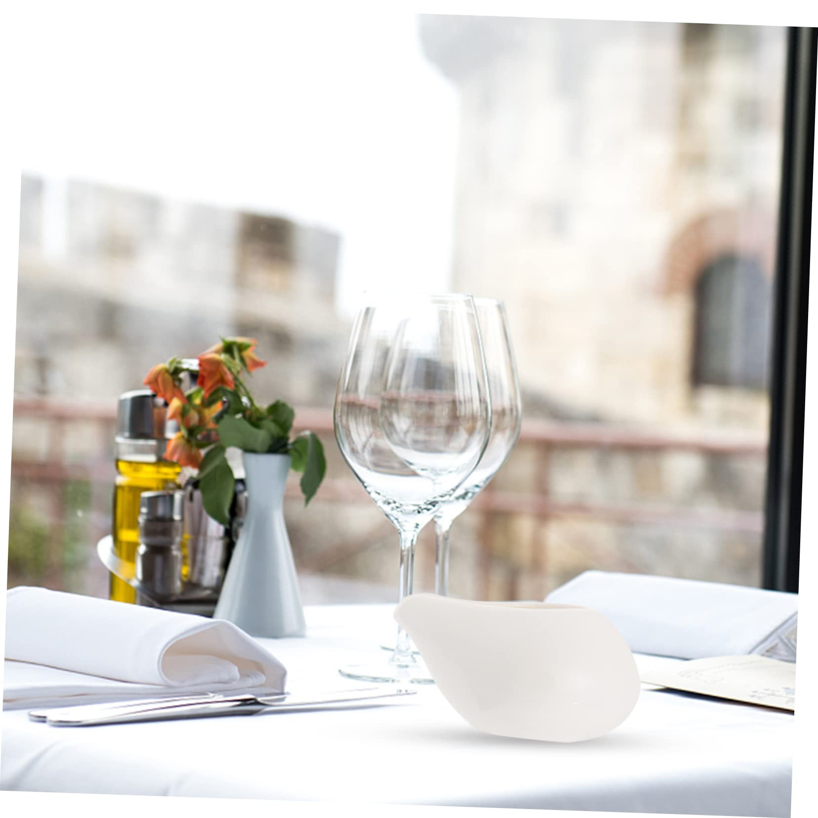 1pc Ceramic Sauce Pot Gravy White Sauce Seasoning Honey Pitcher Milk Jug Creamer Coffee Container Soy Restaurant Condiment Bowl Fruit Bowl Sauce Bowl Sauce Boat Sauce Dish Ceramics Cabilock