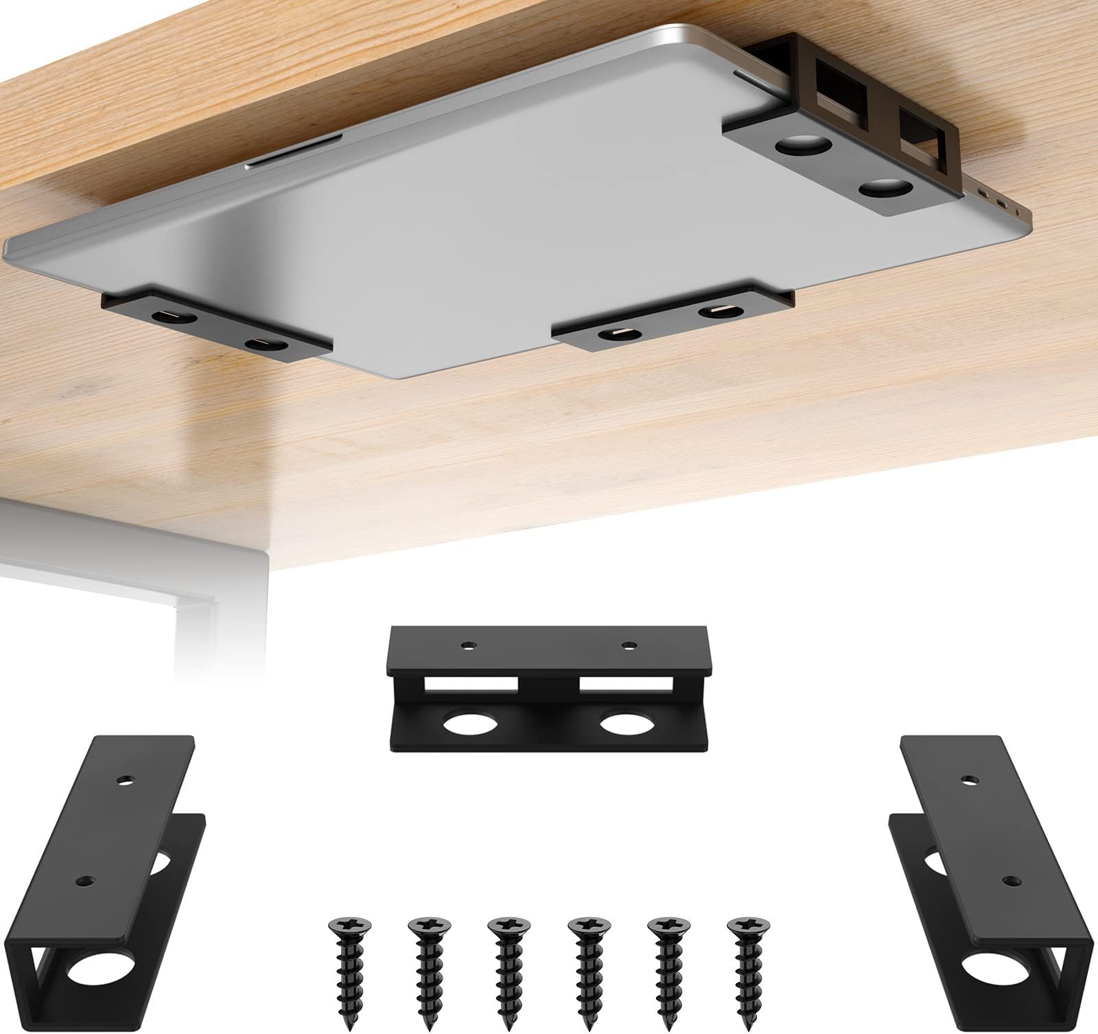 NOTMBESTM Under Desk Laptop Holder Under Desk Rack Mount