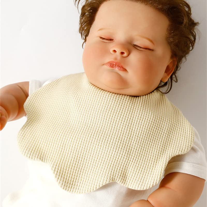 Letuwj Cotton saliva towel Baby petal bib Newborn bib Lovely solid summer2