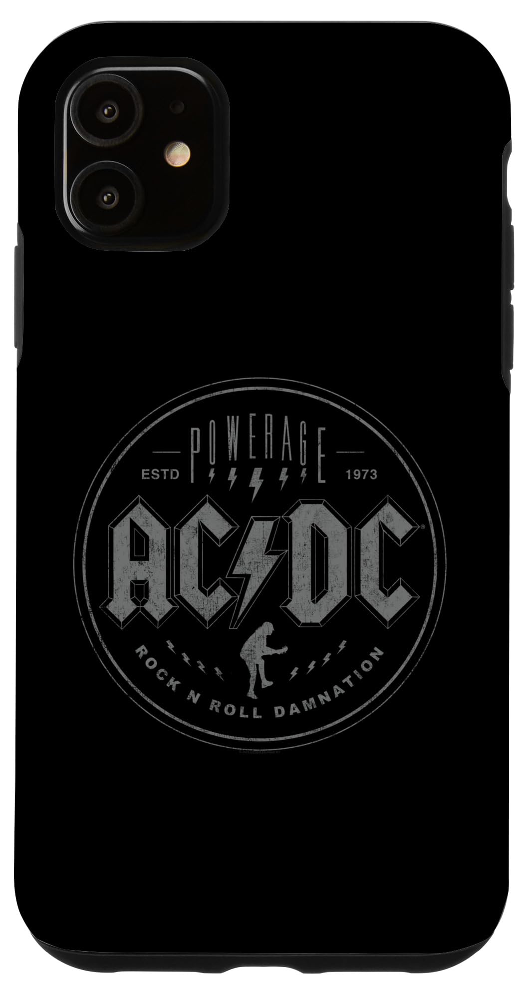 Official AC/DC Rock N Roll Damnation Band Music Vintage Logo Case for iPhone 11