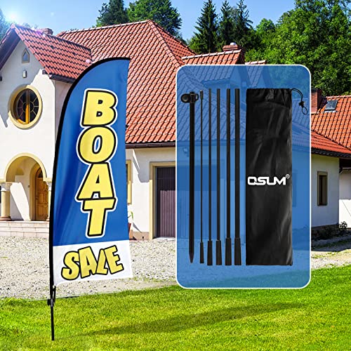 QSUM Bandera de venta de botas, bandera de plumas publicitarias de 7 pies con kit de poste, estaca de tierra, letreros de venta de botas para negocios y escaparates