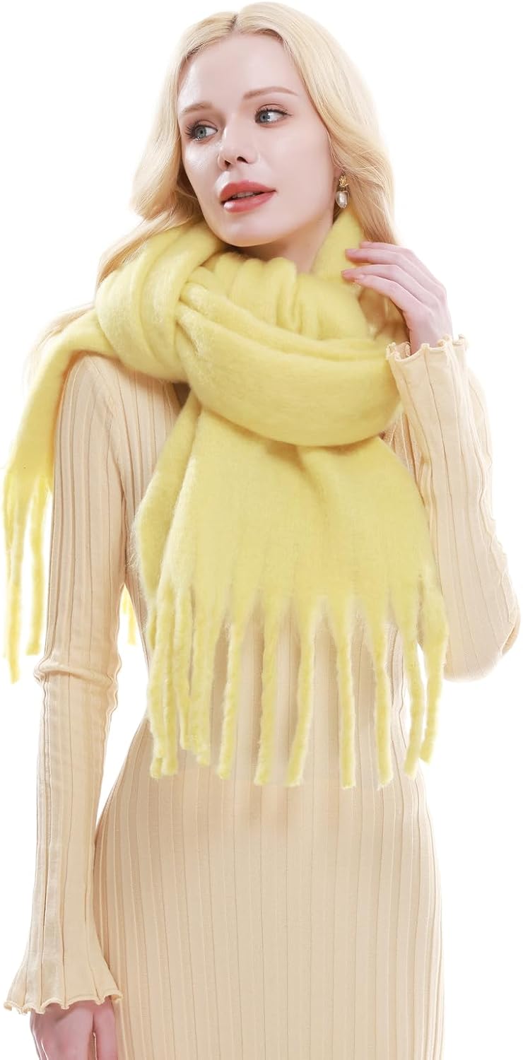 RIIQIICHY Chunky Scarf for Women Winter Warm Thick Scarves Oversized Blanket Scarf - Image 3