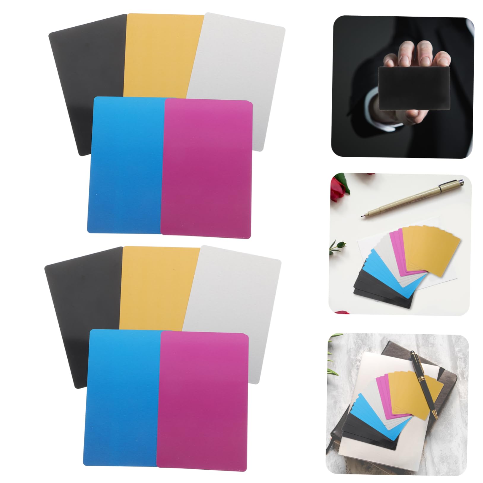 50pcs Cartes De Visite En Métal De Sublimation De 0,2 MmCarte De Visite