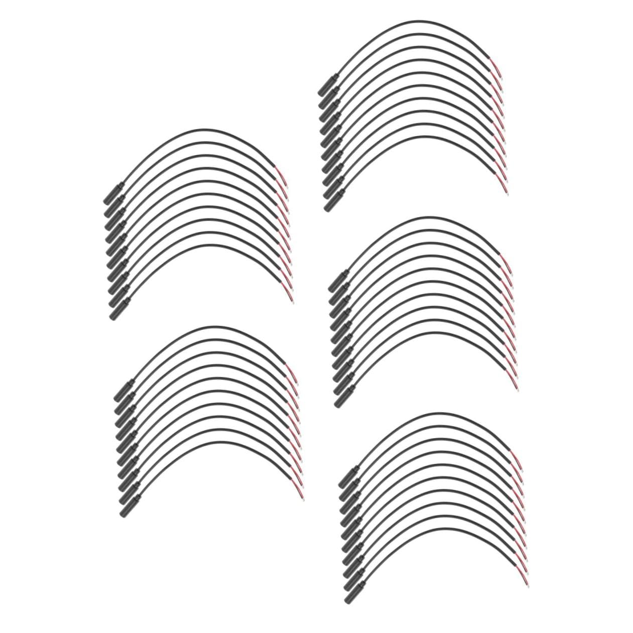 PartyKindom 50pezzi Cavo Audio Femmina Filo Per Cuffie e Microfoni Facile Da Installare e Resistente Compatibile Con Dispositivi Musicali e Gaming Nero
