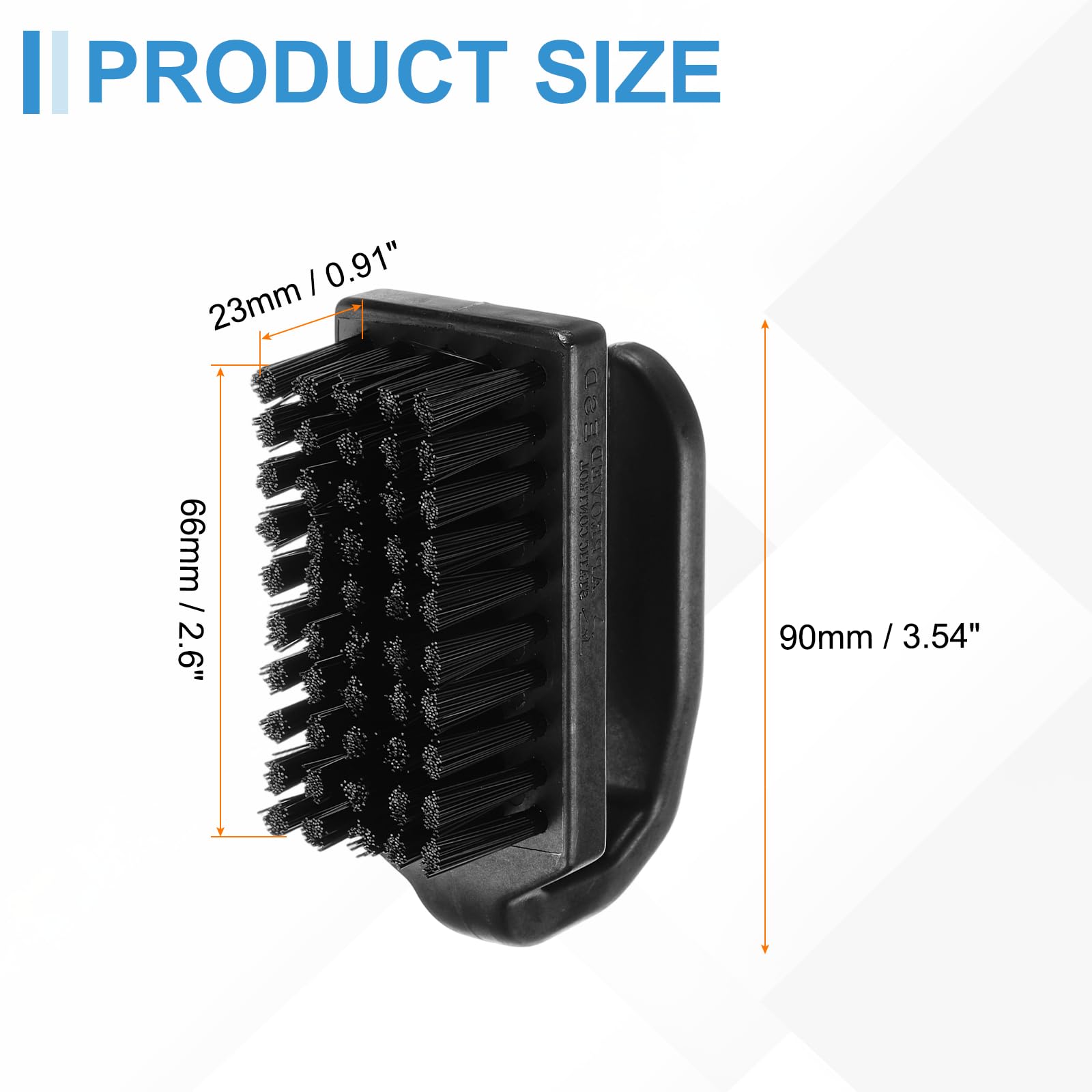 QUARKZMAN 6Pcs Spazzola Antistatica 22X66mm Manico PP Portatile Nylon Pulizia Anti Statico ESD Spazzole Per Elettronica Computer Tastiera Nero