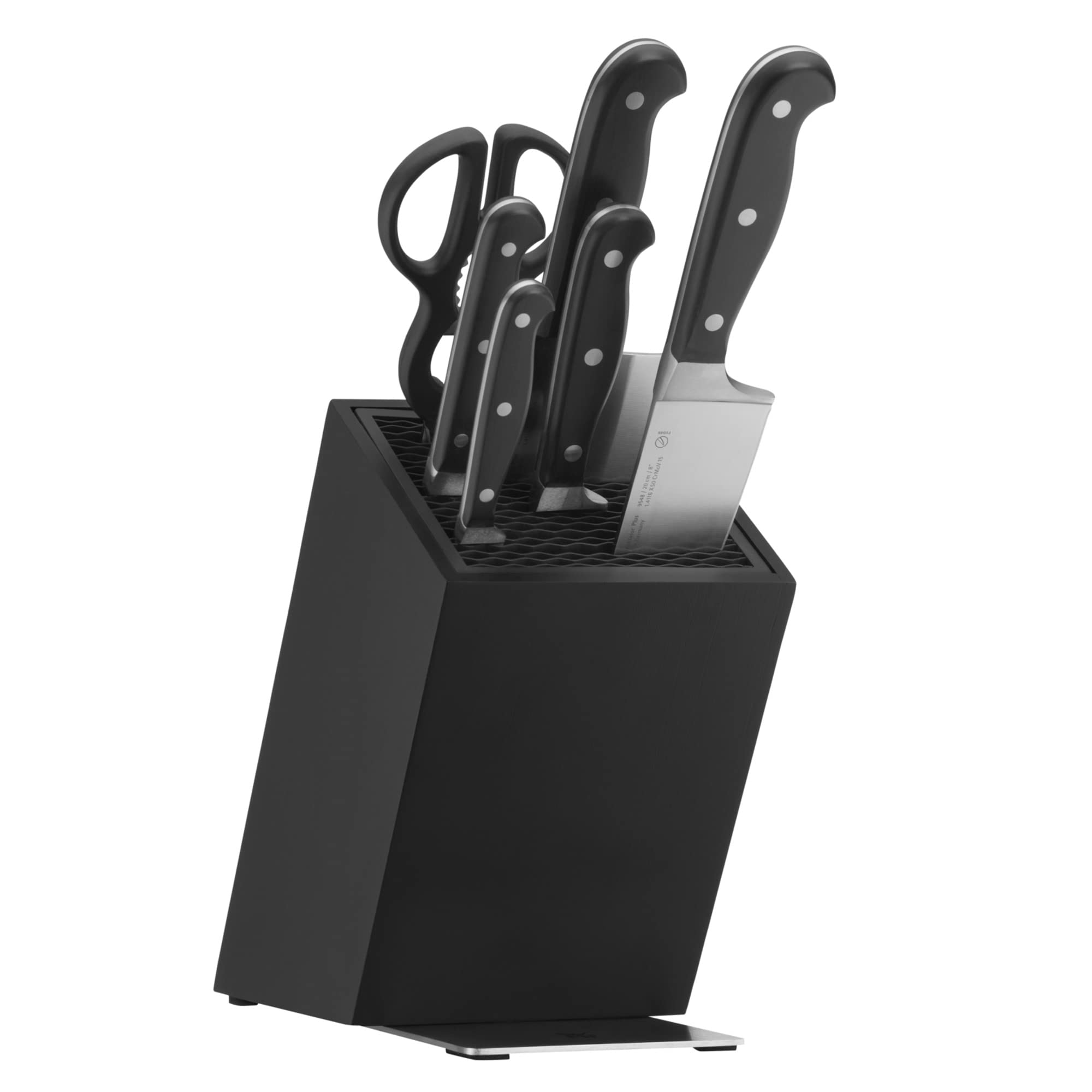 WMF Flextec Cromargan - Bloque para cuchillos (vacío, sin cuchillo, acero inoxidable), color negro