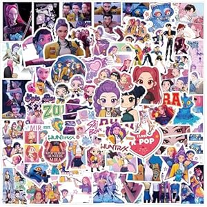 110 calcomanías de dibujos animados geniales, calcomanías holográficas para botellas de agua, calcomanías de vinilo impermeables, calcomanías de anime de películas para laptop, teléfono, diario