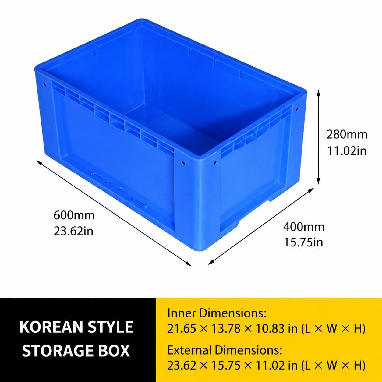 Caja de Almacenamiento Apilable con Paredes Reforzadas