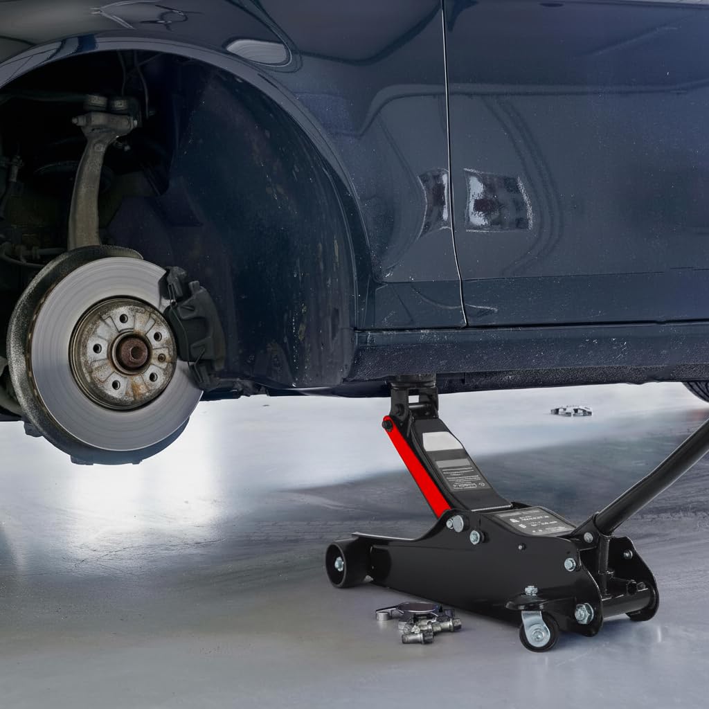 JOMAFA - Gato hidraulico de Carretilla Especial Coches Bajos 2.5 toneladas para Levantar vehiculos, Rojo
