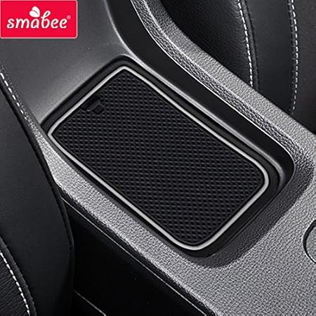 Amazon カスタム インテリア ラバーマット に適用する ホンダ S660 専用設計 ドリンクホルダー センターコンソール ドアポケット赤 光沢のある白 青 6p 白 ノンスリップマット 車 バイク